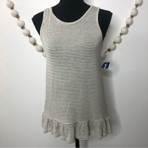 Tresics girls Striped Tank Top Size Juniors Large 14 Black & White Sleeveless